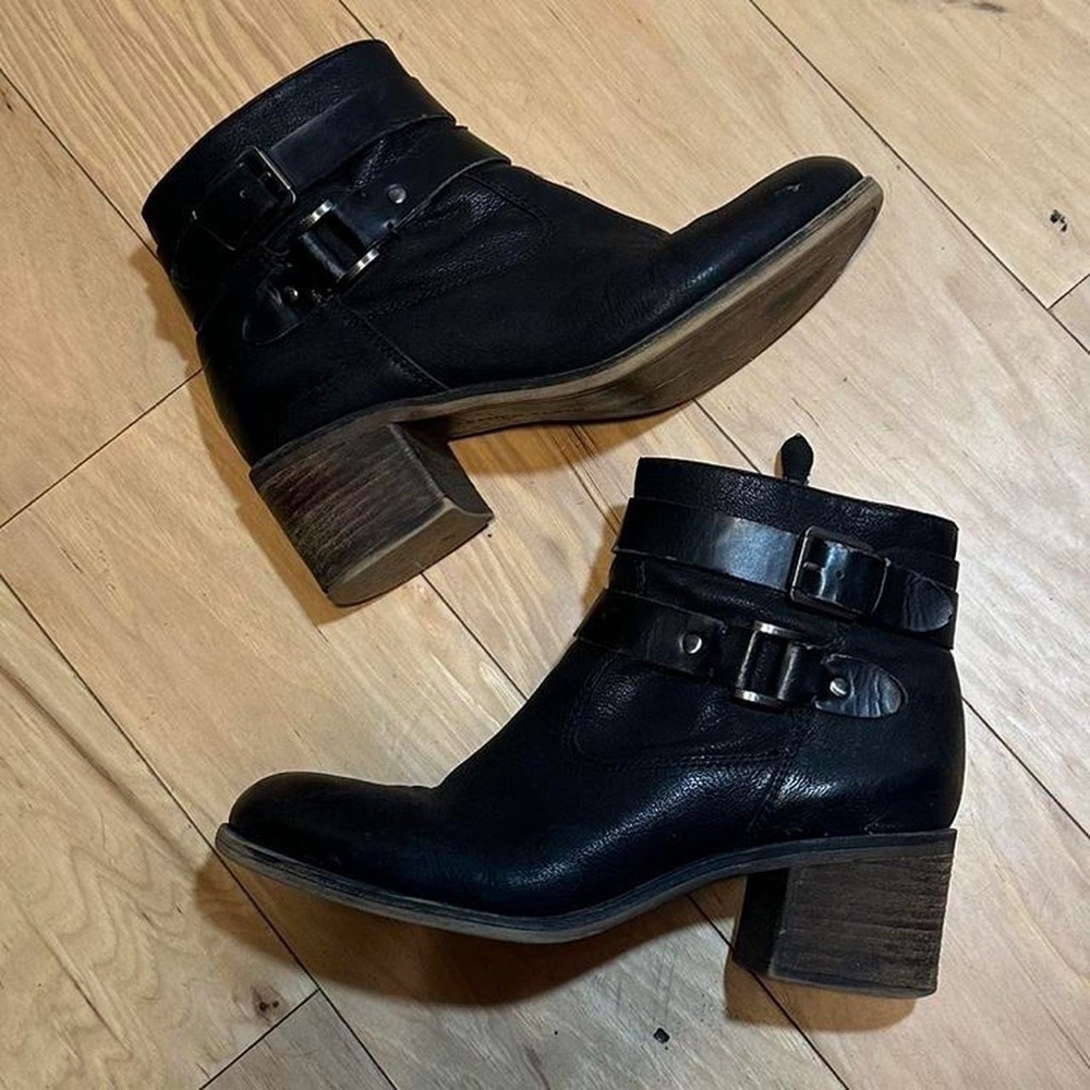 Franco Sarto Black Heeled Boots - Picture 7 of 8